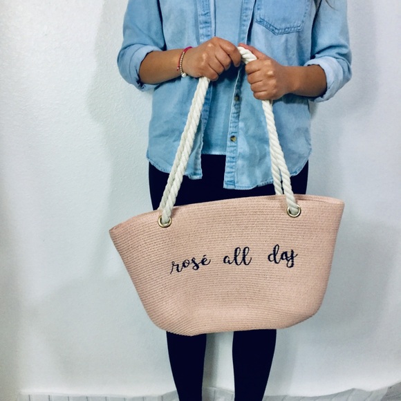 Straw graphic tote bag - Picture 1 of 5